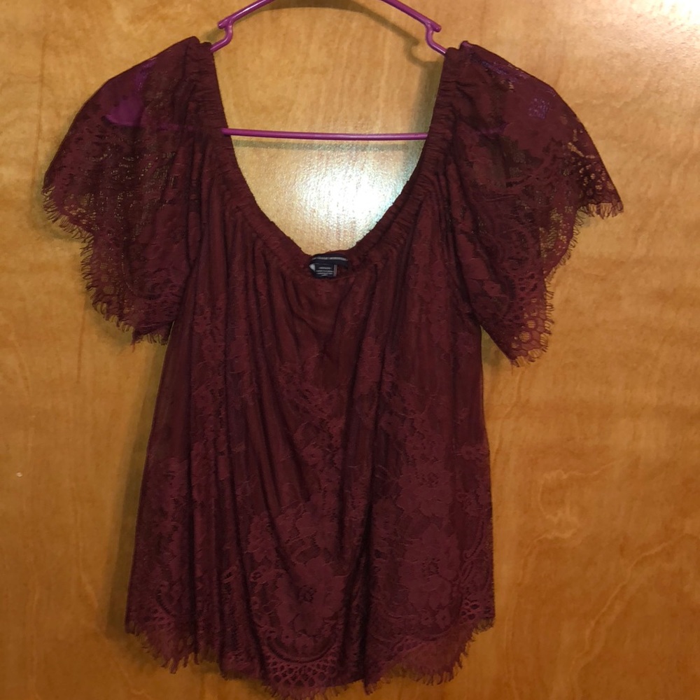 American Eagle off the shoulder lace top